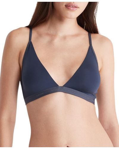 Calvin Klein Form To Body Lightly Lined Triangle - Blue
