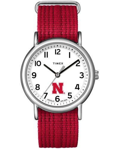 Timex Nebraska Cornhuskers With Slip-thru Single Layer - Red