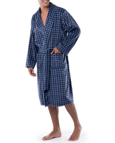 Izod Micro Sueded Robe - Blue