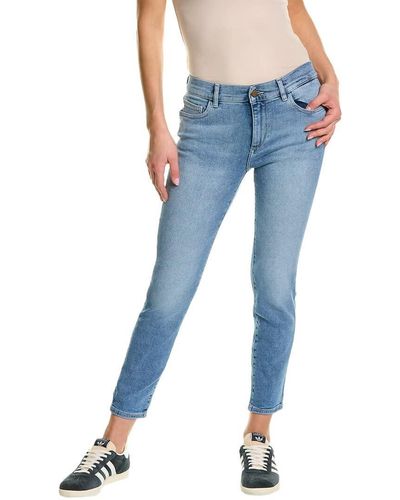 DL1961 Florence Instasculpt Mid-rise Cropped Skinny - Blue