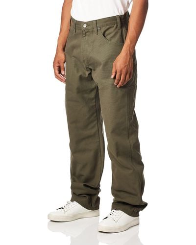 Dickies S Relaxed Fit Sanded Duck Carpenter Jean - Green