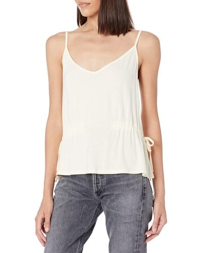 Kendall + Kylie Kendall + Kylie Cami Top With Drawstring Waist - White
