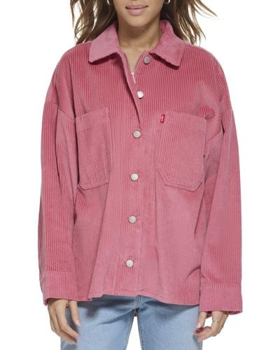 Levi's Cotton Corduroy Shirt Jacket - Red