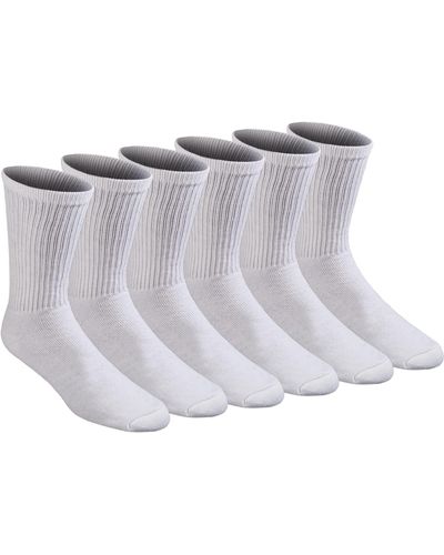 Dickies Big & Tall All Purpose Cushion Crew Socks - White