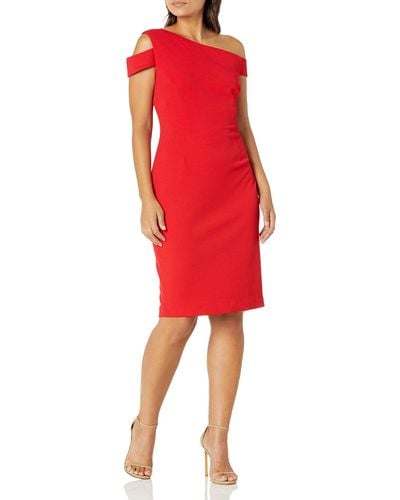 Trina Turk Trina Enchantment One Shoulder Cutout Dress - Red