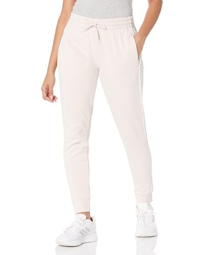 adidas Essentials 3-stripes French Terry Cuffed Pants - White
