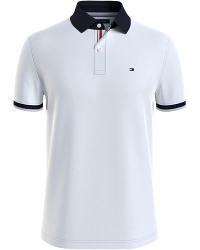 Tommy Hilfiger Big And Tall Polo Shirt Custom Fit, Bright White, Bg-3x-large