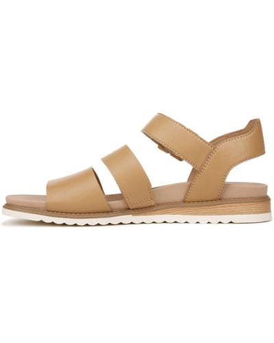 Dr. Scholls S Island Glow Strappy Flat Sandal Warm Tan 7 M - Natural