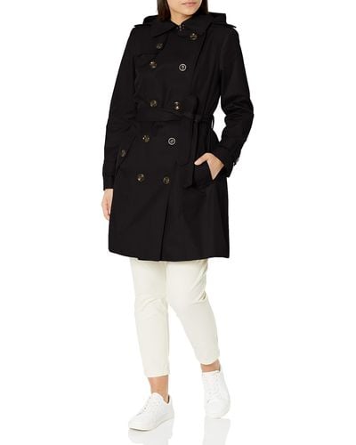 London Fog Double Breasted Trenchcoat - Black