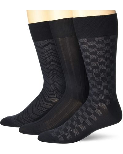 Perry Ellis Portfolio Microfiber Luxury Socks - Black
