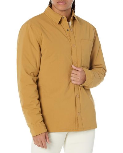 Amazon Essentials Regular-fit Nylon Insulated Shirt Jacket - Yellow