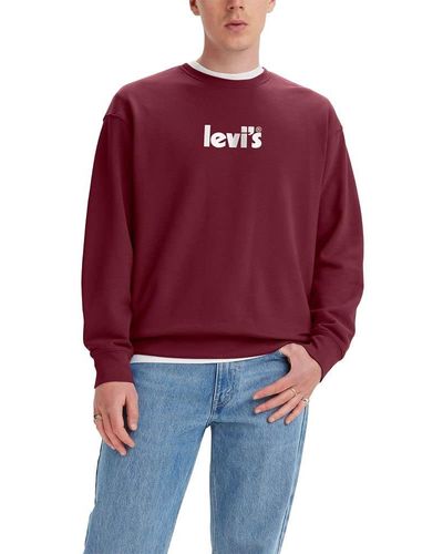 Levi's Relaxed Graphic Crewneck Sweatshirt, - Red