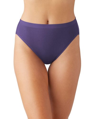 Wacoal Understated Cotton Hi-cut Brief Panty - Purple