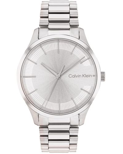 Calvin Klein Quartz Stainless Steel And Link Bracelet Watch - Gray