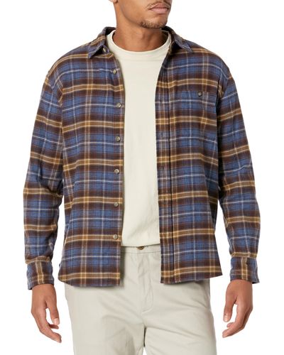 Pendleton Long Sleeve Fremont Flannel Shirt - Blue
