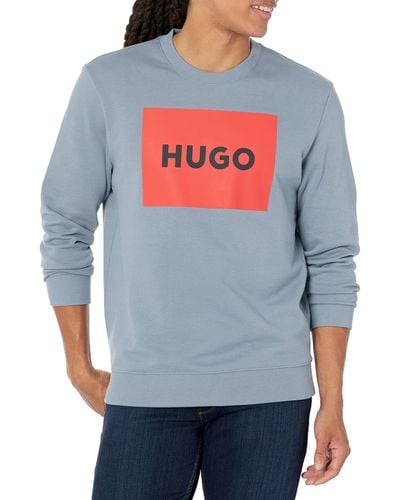 BOSS Hugo Big Square Logo Long Sleeve Sweater - Gray