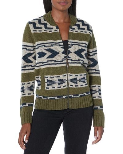 Pendleton Graphic Shetland Zip Sweater - Multicolor