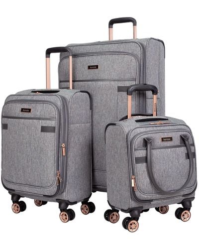 Kensie Hudson Softside Spinner Luggage - Gray
