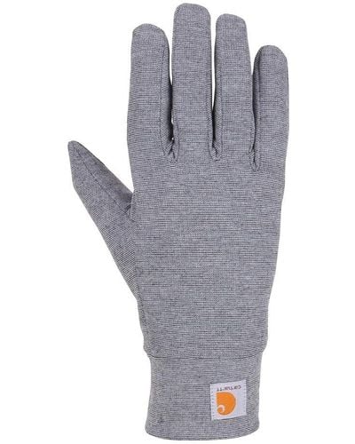 Carhartt Mens Heavyweight Force Liner Cold Weather Gloves - Gray