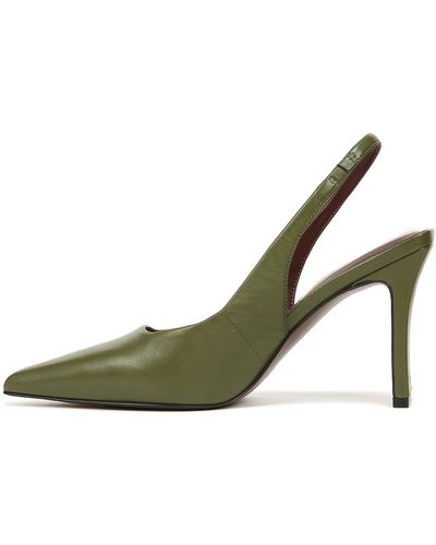 Franco Sarto S Averie Pointed Toe Slingback High Heel Pump Army Green Leather 5 M