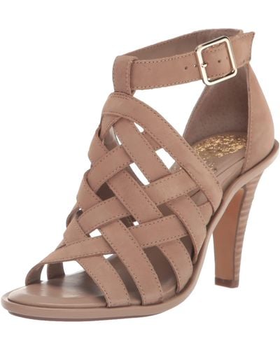 Vince Camuto Frelly Stacked Heel Sandal Heeled - Brown