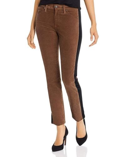 AG Jeans Velvet Mari Tuxedo Stripe - Brown
