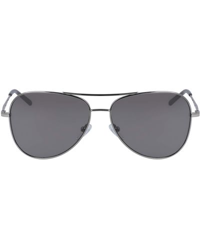 DKNY Dk102s Aviator Sunglasses - Metallic