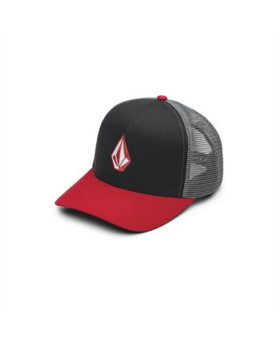 Volcom Full Stone Cheese Trucker Hat Flash Red One Size - Multicolor