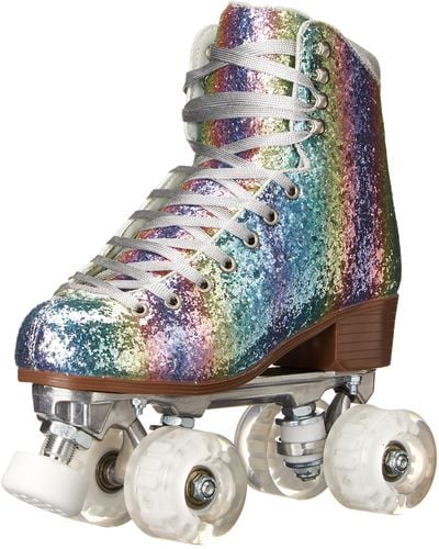 Jessica Simpson Rollstar Sequin Roller Skate Ankle Boot - White