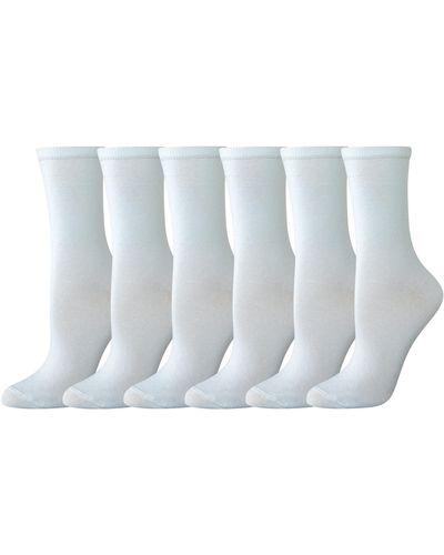 Amazon Essentials Vrouwen 6-pack Casual Bemanning Sok,kleur: Wit,shoe - Zwart
