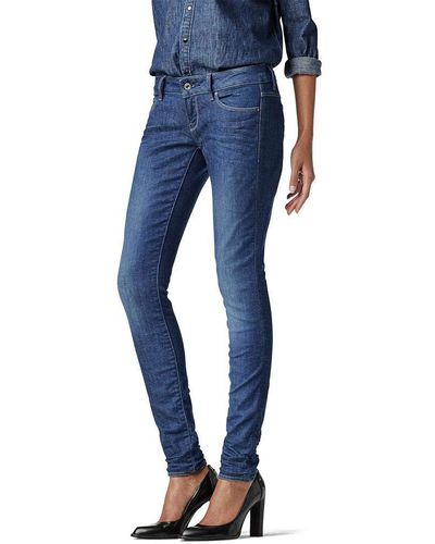 G-Star RAW 3301 Skinny Flare Fit Jeans / 34 Woman in Blue | Lyst