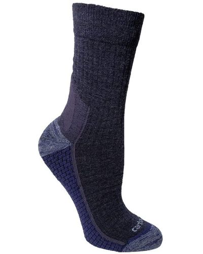 Carhartt Force Grid Midweight Synthetic-merino Wool Blend Short Crew Sock - Blue