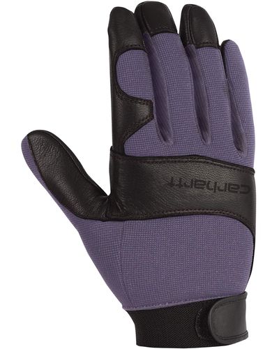 Carhartt Dex Ii High Dexterity Work Glove With System 5 Palm And Knuckle Protection - Purple