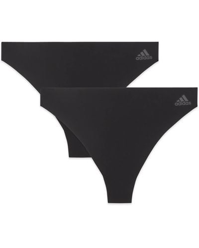 adidas Micro Flex Thong Panty Underwear - Black