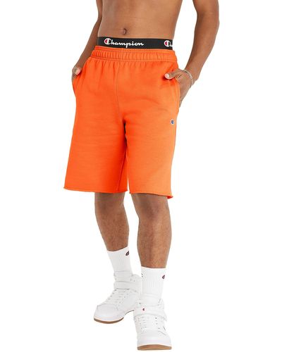 Champion , Powerblend, Fleece Midweight, Athletic Shorts With Pockets - Orange