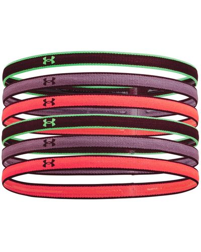 Under Armour Mini Headbands - 6 Pack - Red