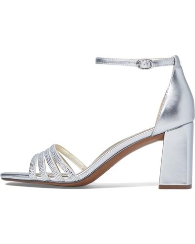 Naturalizer S Thena2 Ankle Strap Sandal Silver Synthetic 10 M - White