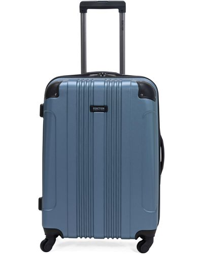 Kenneth Cole Out Of Bounds Luggage Collection Lightweight Durable Hardside 4-wheel Spinner Travel Suitcase Bags - Blue