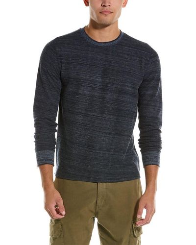 Vince S Sueded Jersey Pkt Crew - Blue