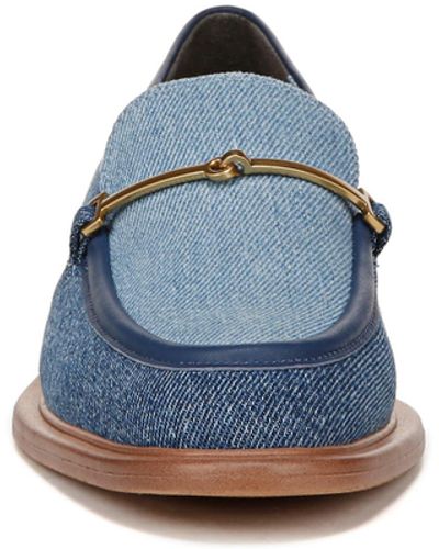 Franco Sarto Sarto S Eda Classic Bit Slip On Loafer Denim Blue Fabric 6.5 M