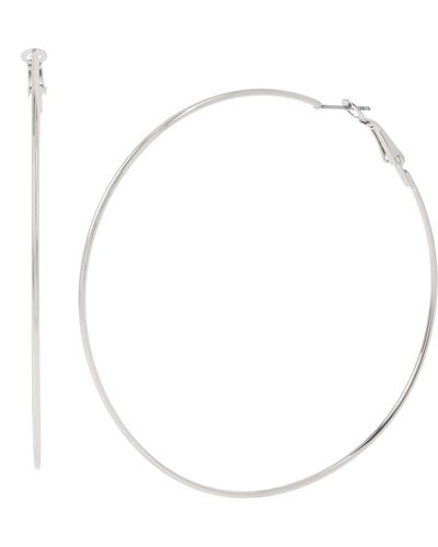 Jessica Simpson Large Wire Hoop Earrings - Metallic