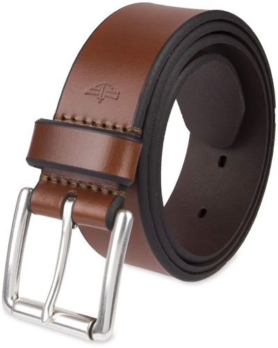 Dockers 100% Soft Top Grain Genuine Leather Strap With Classic Prong - Brown