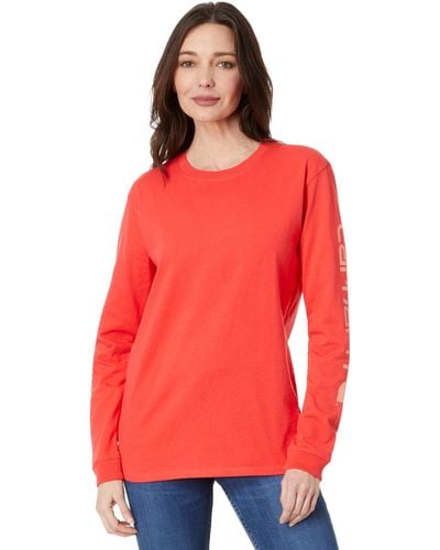 Carhartt Loose Fit Long Sleeve Graphic T-shirt - Red