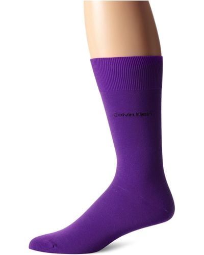 Calvin Klein Egyptian Cotton Dress Socks - Purple