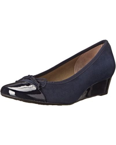 French Sole Diverse Wedge Pump - Blue