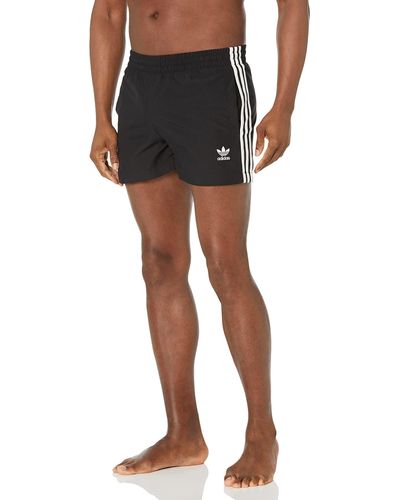 adidas Standard 3-stripes Swim Shorts - Black