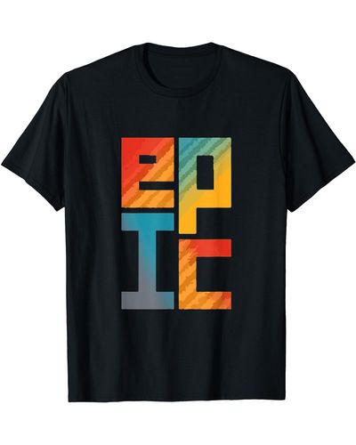 BOSS Retro Vintage Epic Stack T-shirt - Black