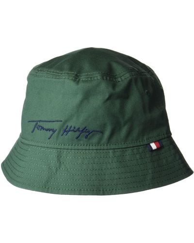 Tommy Hilfiger Signature Bucket Hat - Green