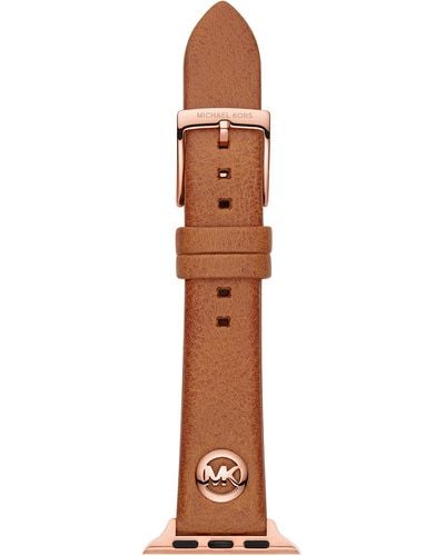 Michael Kors 38 Mm/40 Mm/41 Mm Logo Charm Band For Apple Watch - Brown