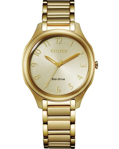 Citizen Eco-drive Dress Classic Watch In Gold Tone Stainless Steel - Metallic